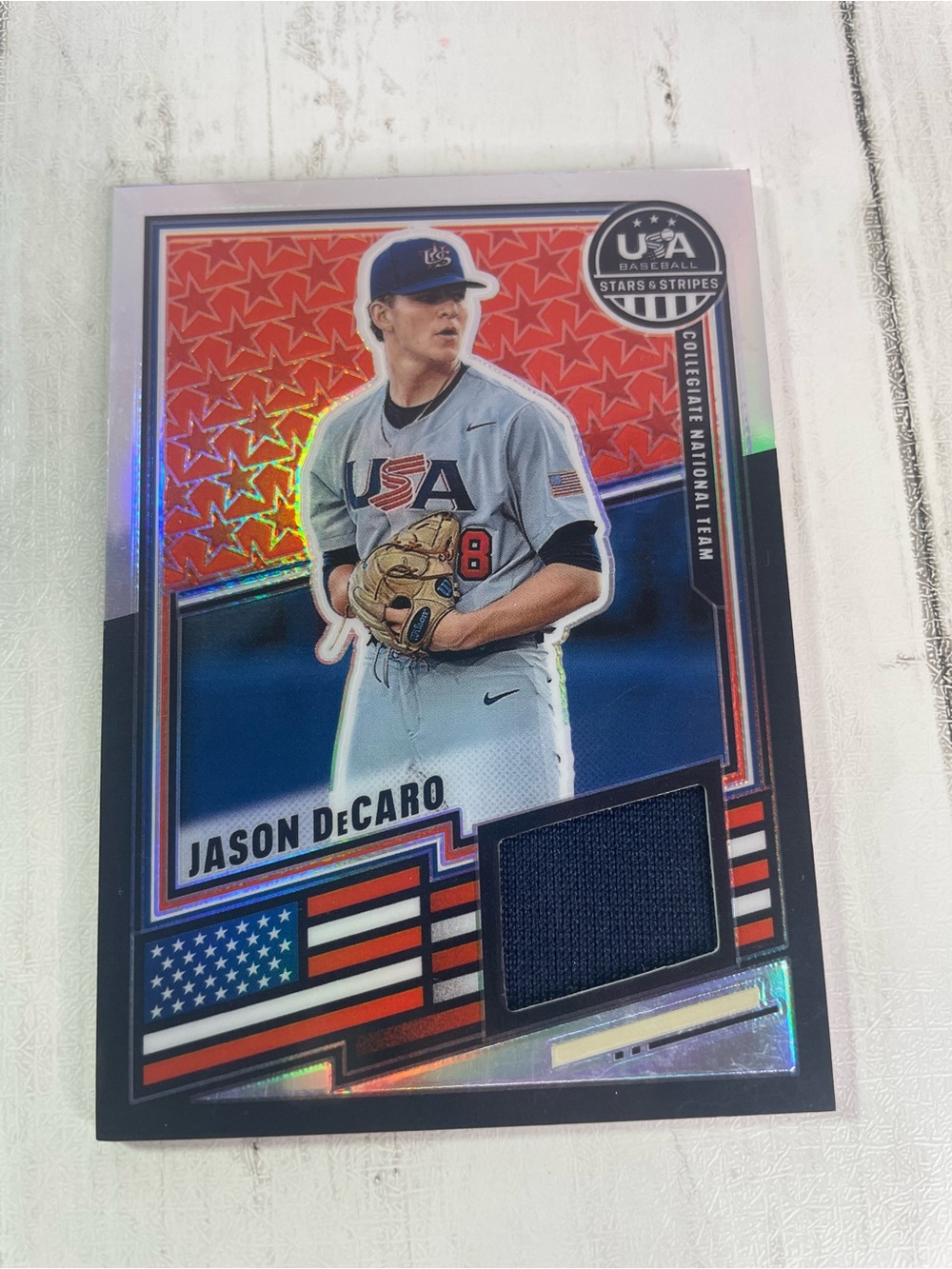 2026 Panini Stars & Stripes Prizm - USA Materials Jason DeCaro #USA-21